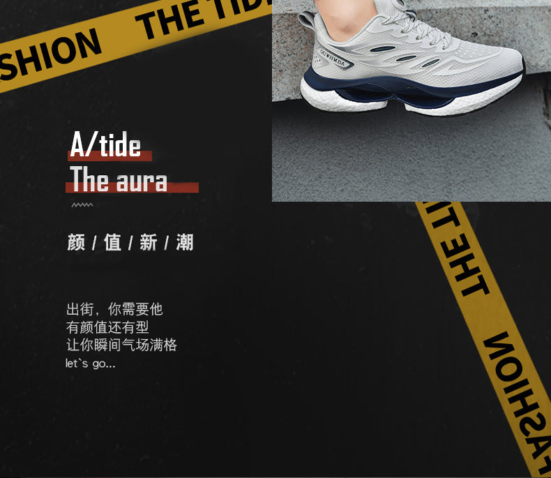 Summer Breathable Men's Shoes2025New Youth Sports Casual Running Shoes Student Lightweight Dad Mesh Trendy Shoes