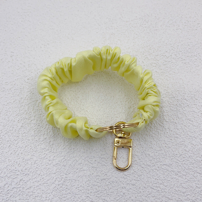 Pleated Large Intestine Phone Chain Hanging Ring Wrist Strap Fat Intestine Short Chain Lanyard Jewelry Keychain