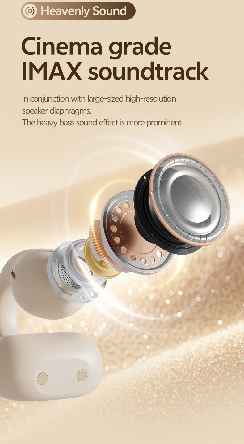 2025Popular M136Clip-on Bluetooth Earphones High Aesthetic Long Battery Life Non-in-ear Wireless Bluetooth Earphones