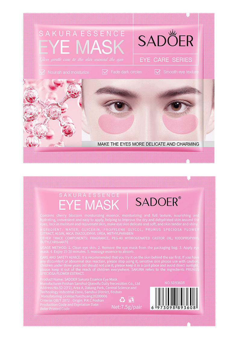 Eye Mask SADOER Caviar Eye Mask Pack Moisture replenishment Cross-border Foreign Trade Skincare Wholesale