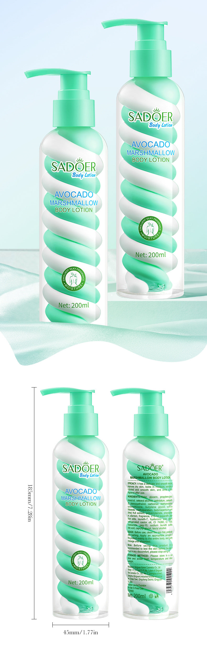 Full English Marshmallow Body Lotion200ml Niacinamide Moisturizing and Hydrating Skin Rejuvenation  Wholesale