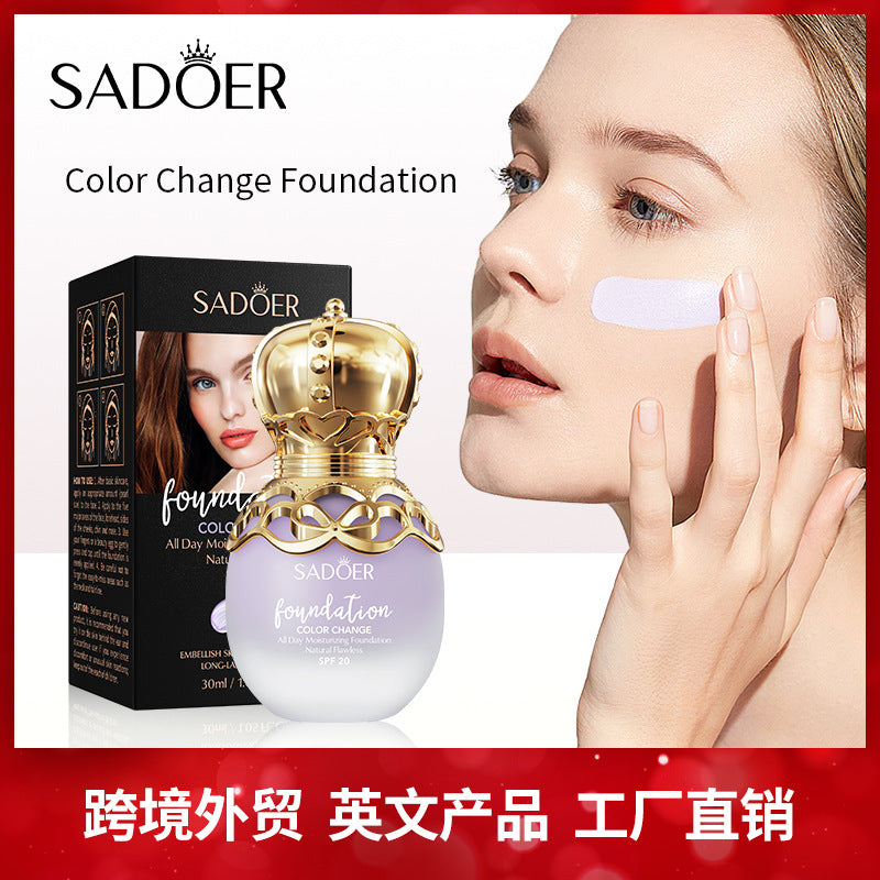 Makeup SADOER Concealer foundation with temperature-changing skin tone that doesn't easily come off BB Wholesale Cross-Border Foreign Trade Frost