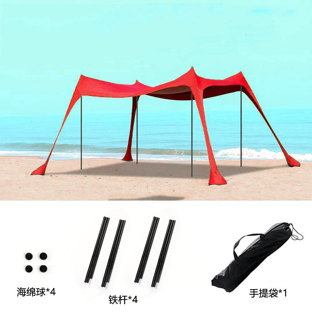 Outdoor Lawn Beach Lycra Canopy Tent Portable Lawn Camping Fishing Tent Outdoor Sun Protection Cooling Shade