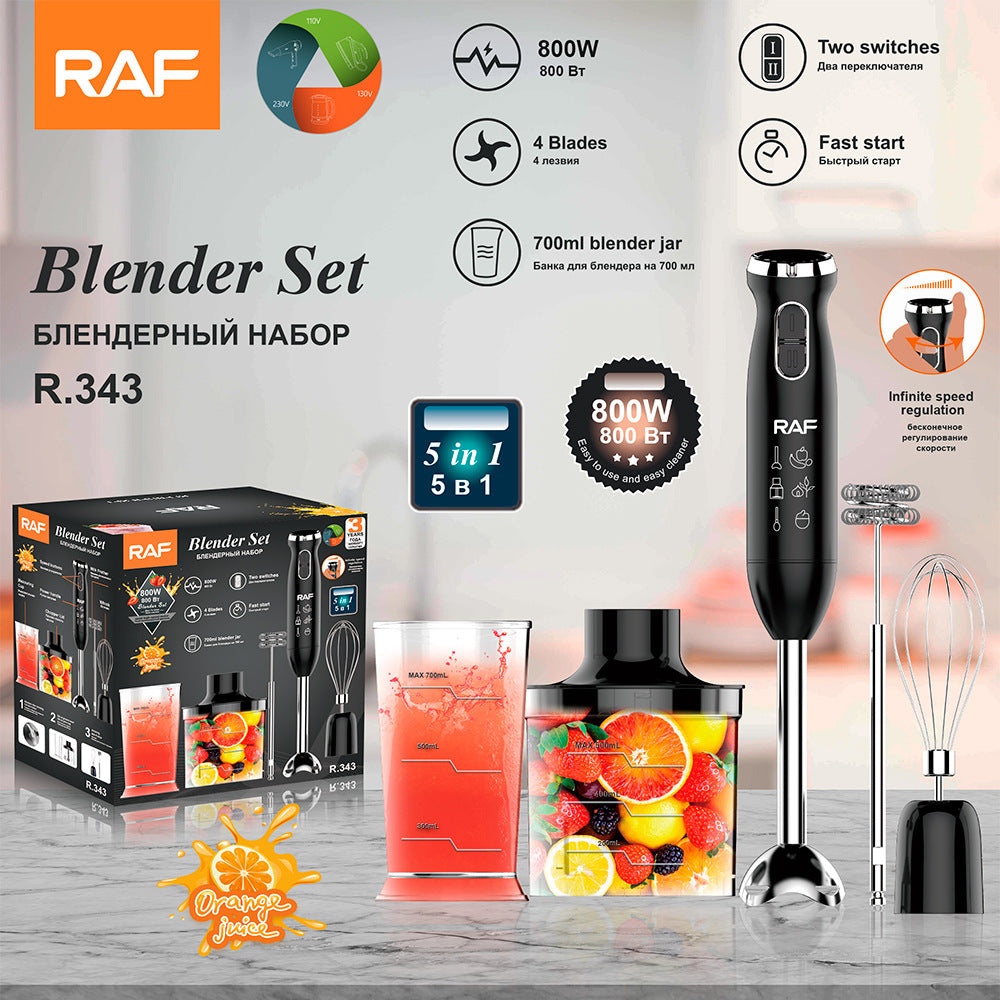 RAF European Standard Electric Egg Beater Household Handheld Egg Beater800w Cream Whisk5Set R.343