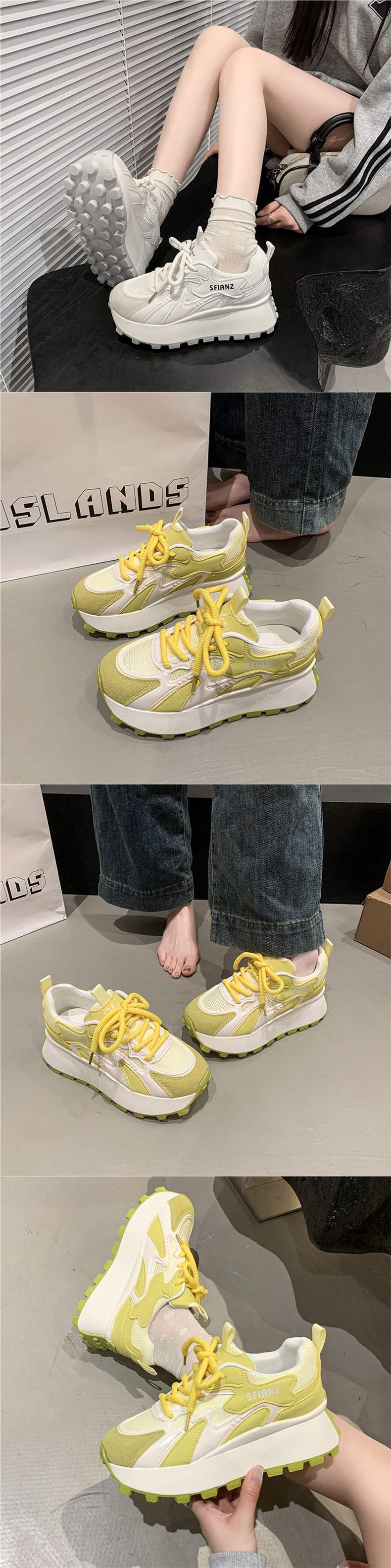 Women's Mesh Forrest Gump Shoes2025New Summer Style Foot-Slimming Versatile Breathable Color-Block Casual Dad Sneakers