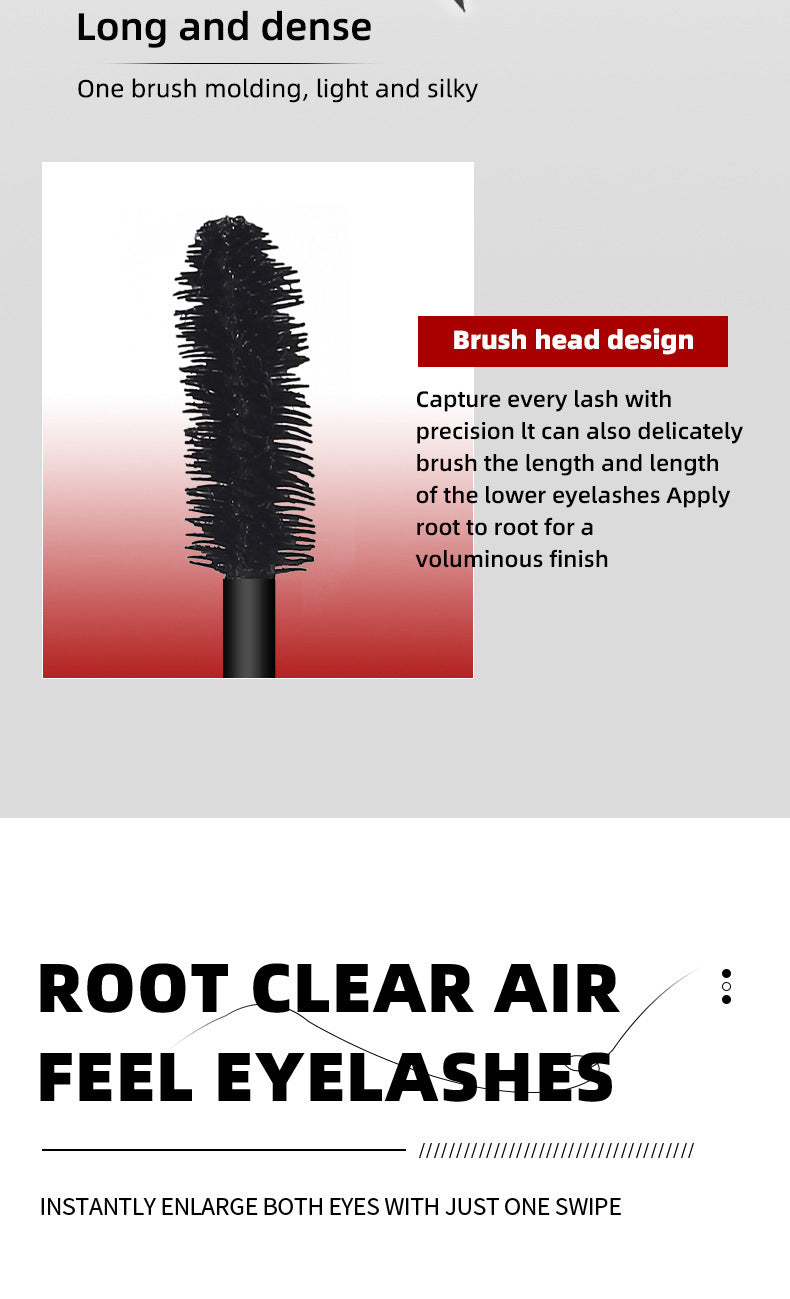 European Beauty Makeup Volumizing Curling Mascara Large Brush Head Dense Lengthening Waterproof Smudge-proof Mascara Makeup