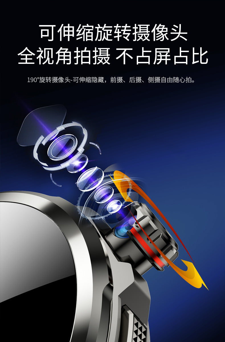 H99Round Screen Card Slot Phone Watch 1.951-inch rotating camera for taking photos with heart rate and blood pressure dual system NFC