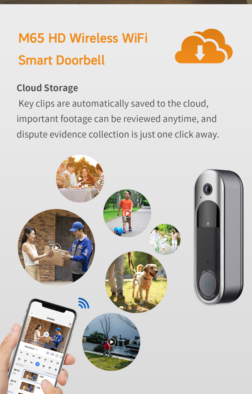 Low Power Consumption Wireless Visual Smart Doorbell Voice Intercom Home Alarm wifi Mobile Remote Electronic Cat Eye