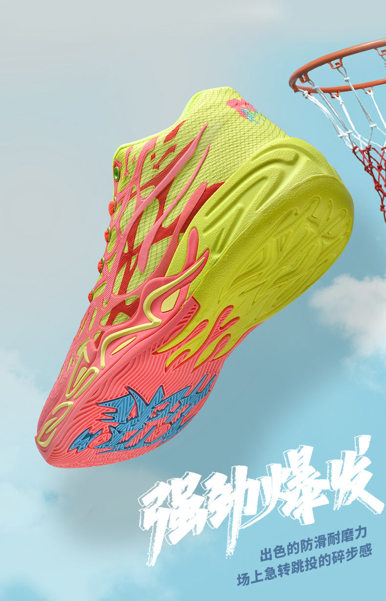 New Youth Trendy Sports Combat Boots Three Balls4Fashionable Men's Professional Practical Anti-Slip Wear-Resistant Basketball Shoes