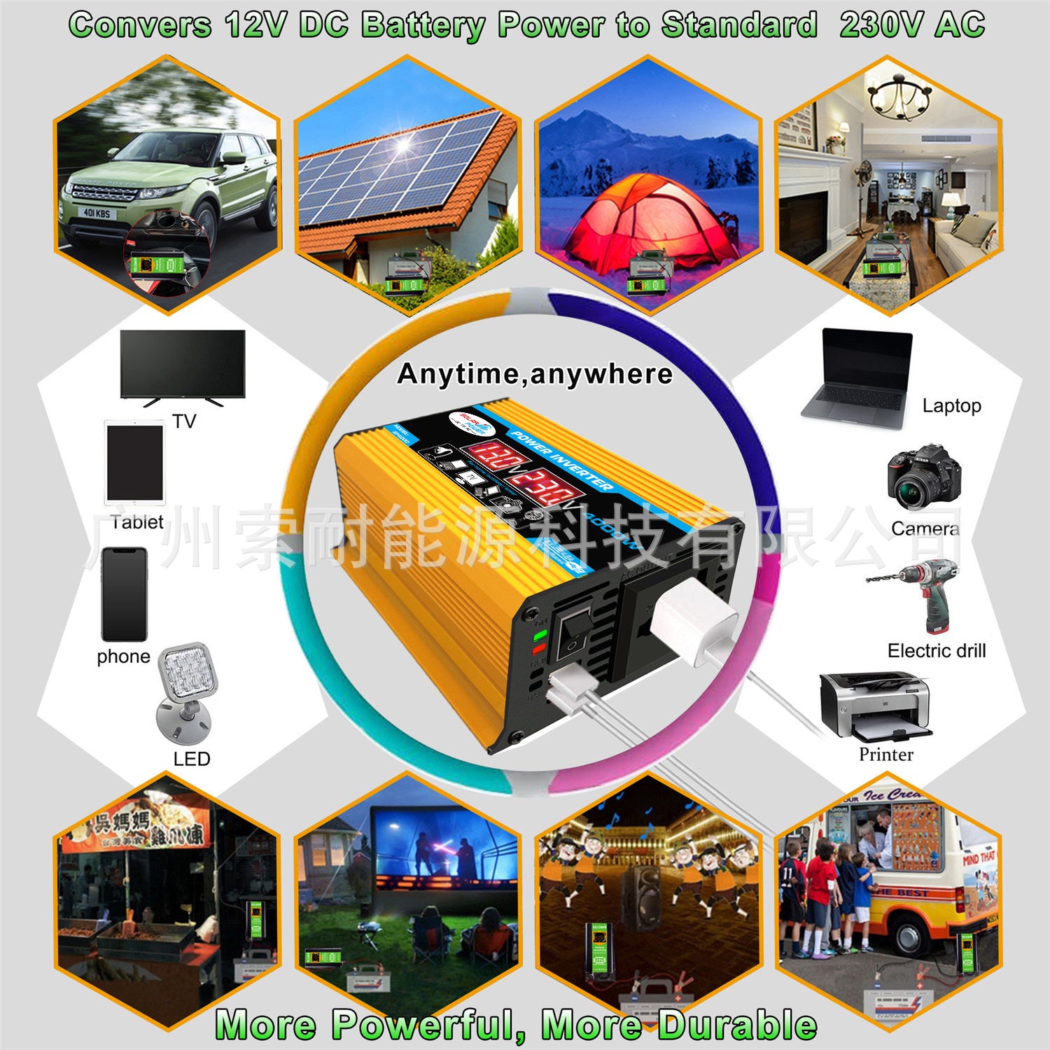 Car Converter Inverter300W Automotive Small DC Electrical Appliances12V Transfer Communication110V/220V Double USB Mouth