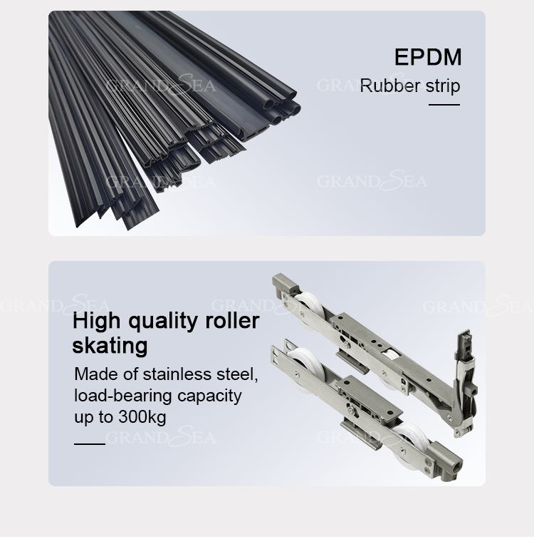 Hurricane Resistant Thermal Insulation Double Glazed Modern Exterior Door Modern Design Aluminum Lowe Glass Sliding Door