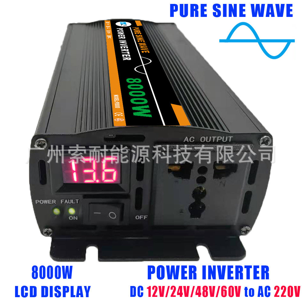 Pure Sine Wave Inverter Car Converter Car Inverter Power Supply DC12V/24V/48V/60V Turn AC220V