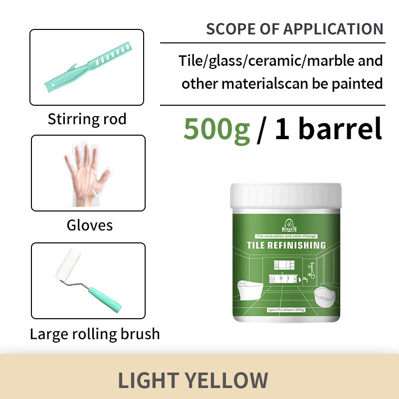Xiyin Water-Based Tile Paint Bathroom Floor Tile Renovation Paint Special Paint Wear-Resistant Glass Color-Changing Paint Tile Paint