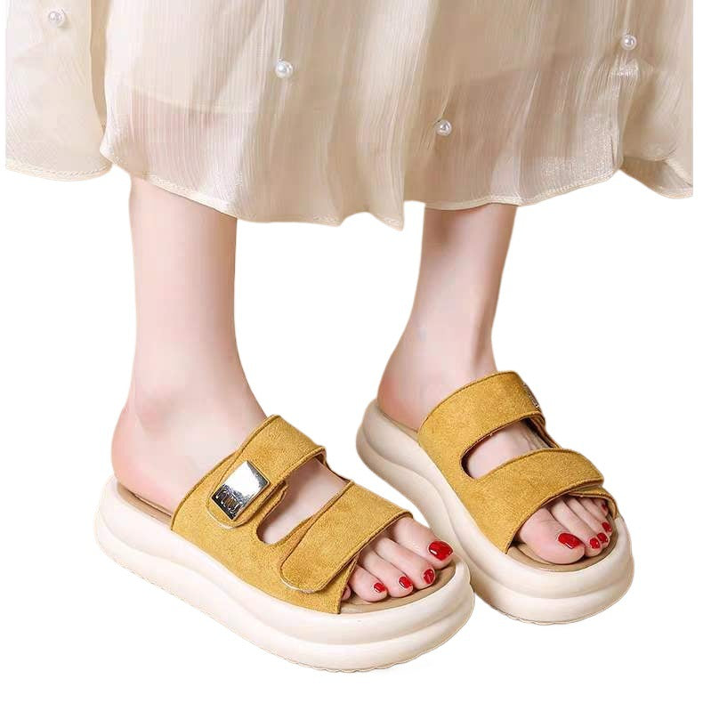 Women's Casual Flat Slippers2025Summer New Soft Sole Comfortable Mom Shoes Maternity Sandals