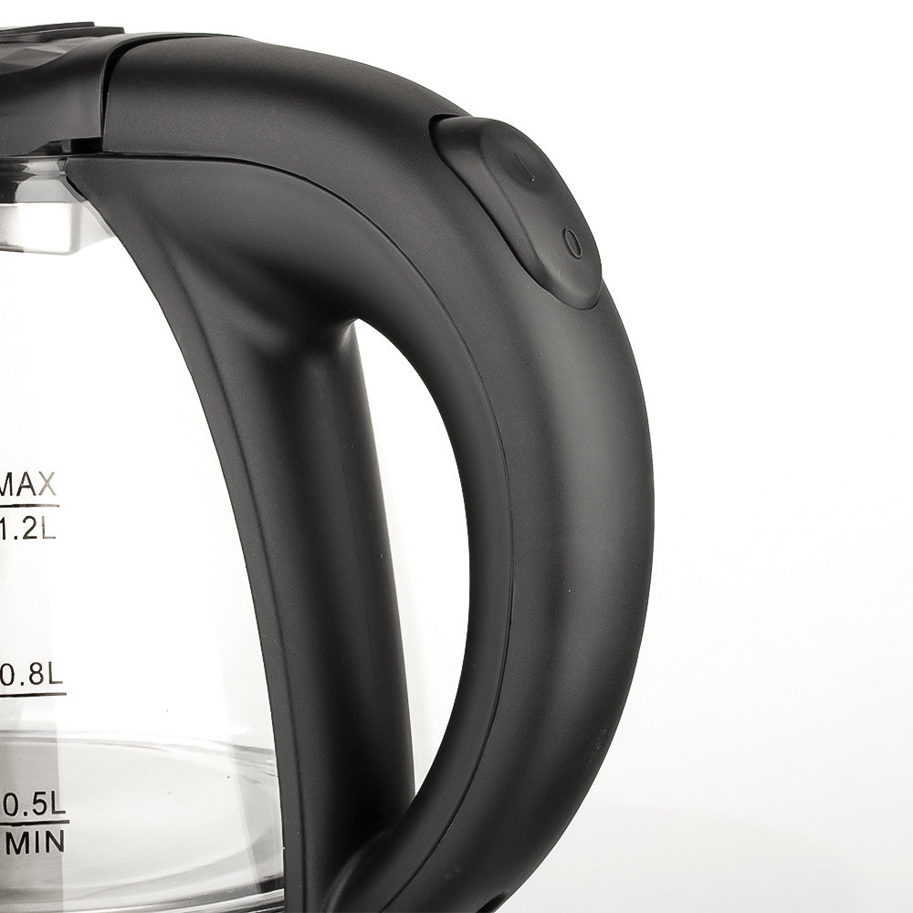 RAF European Standard Electric Kettle Stainless Steel Transparent Glass Small Household Electric Kettle for Home Use1.2L