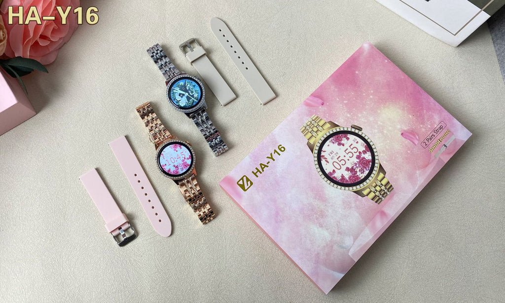 HY-Y16Smart Watch1.09inch Bluetooth Call True Heart Rate Step Count Sleep Exquisite Women's Full Diamond Niche