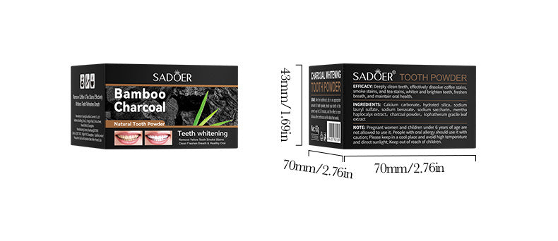 All English Tooth Powder60g SADOER Remove Tobacco Stains, Whiten Teeth, Clean Tartar, Strengthen Teeth Toothpaste  Wholesale