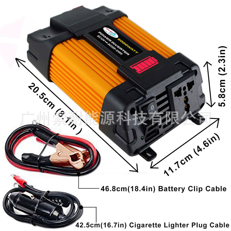 Automobile and Motorcycle Parts Car Converter Inverter300W/500W Car Inverter Power Supply12V Turn110V/220V