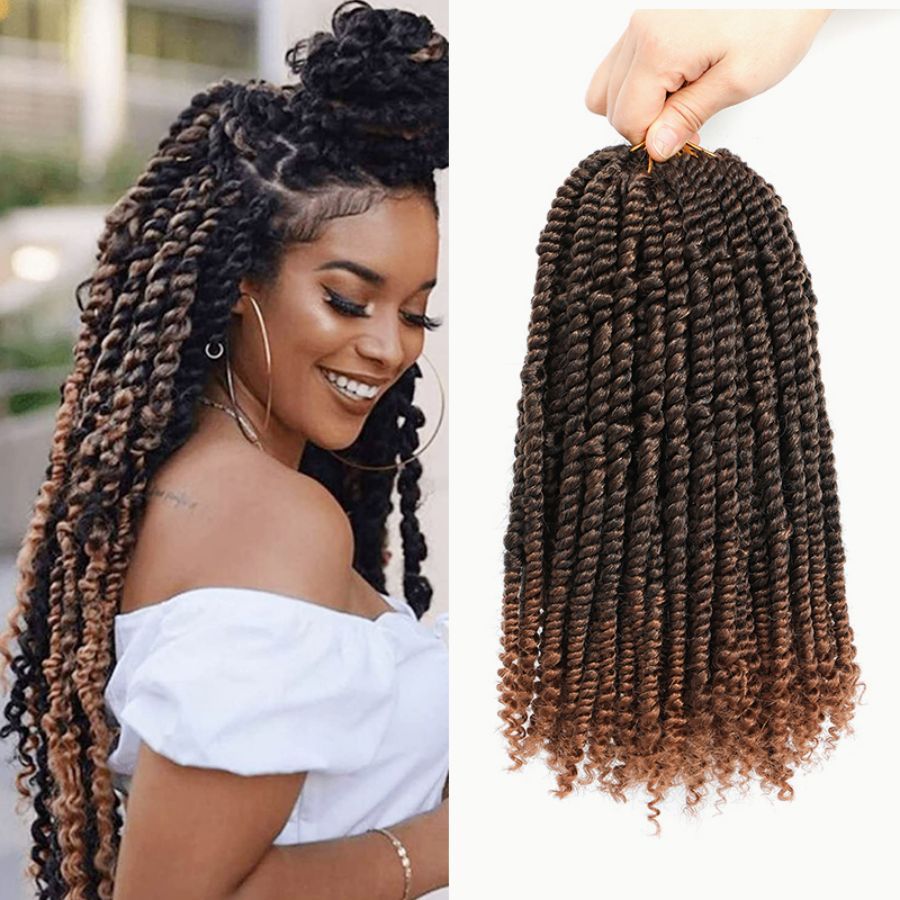 TEMU Cross-Border Foreign Trade Hot-Selling European and American Crochet Hair Synthetic Fiber Passion  Twist  Crochet  Hair
