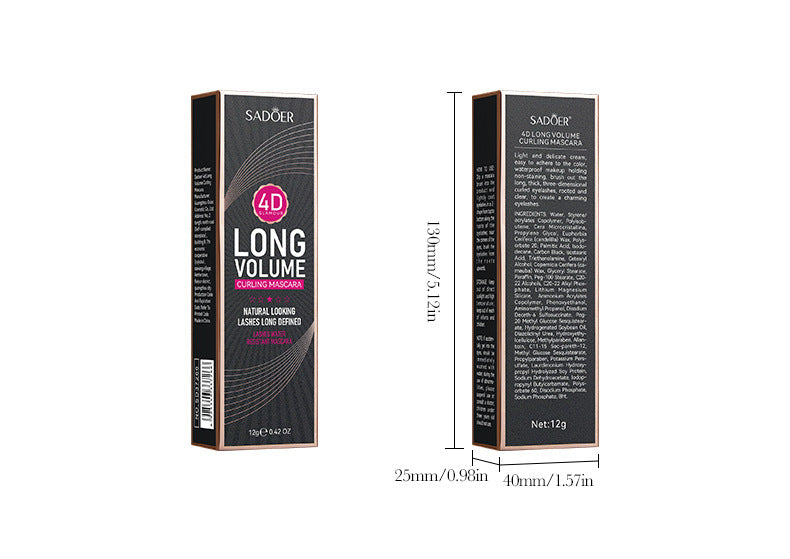 Makeup12g SADOER4D Curling Eyelashes Thick and Long Styling Mascara Cross-Border Foreign Trade Wholesale