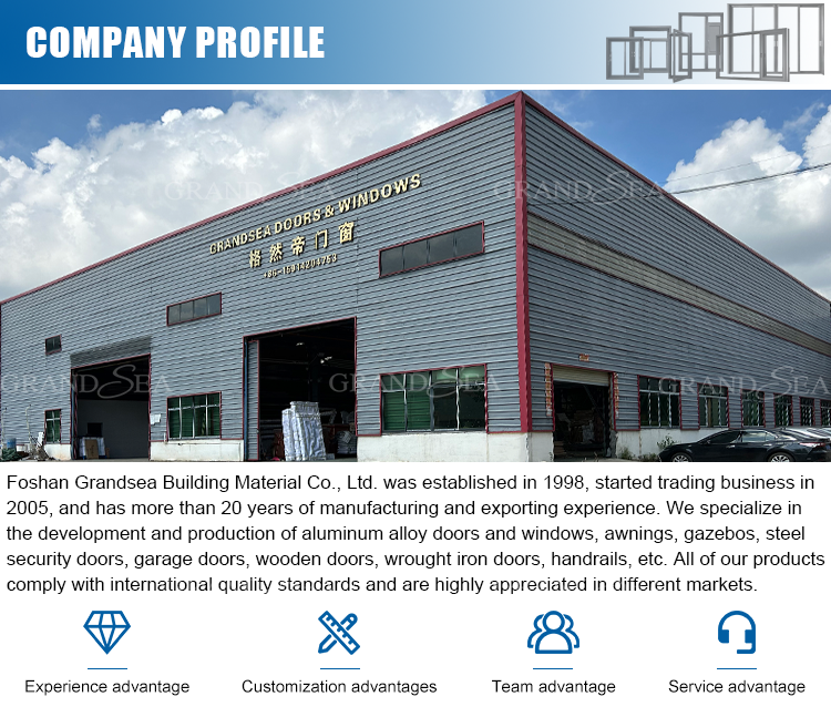 Modern House Exterior Door Double Tempered Glass Door Entry Wrought Iron Door Design