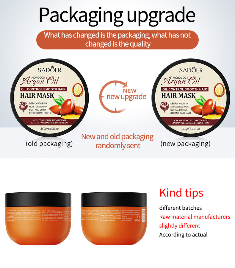 Nut Oil Hair Mask250g SADOER Smooth and Fluffy Hair Care Wholesale for Cross-Border Trade