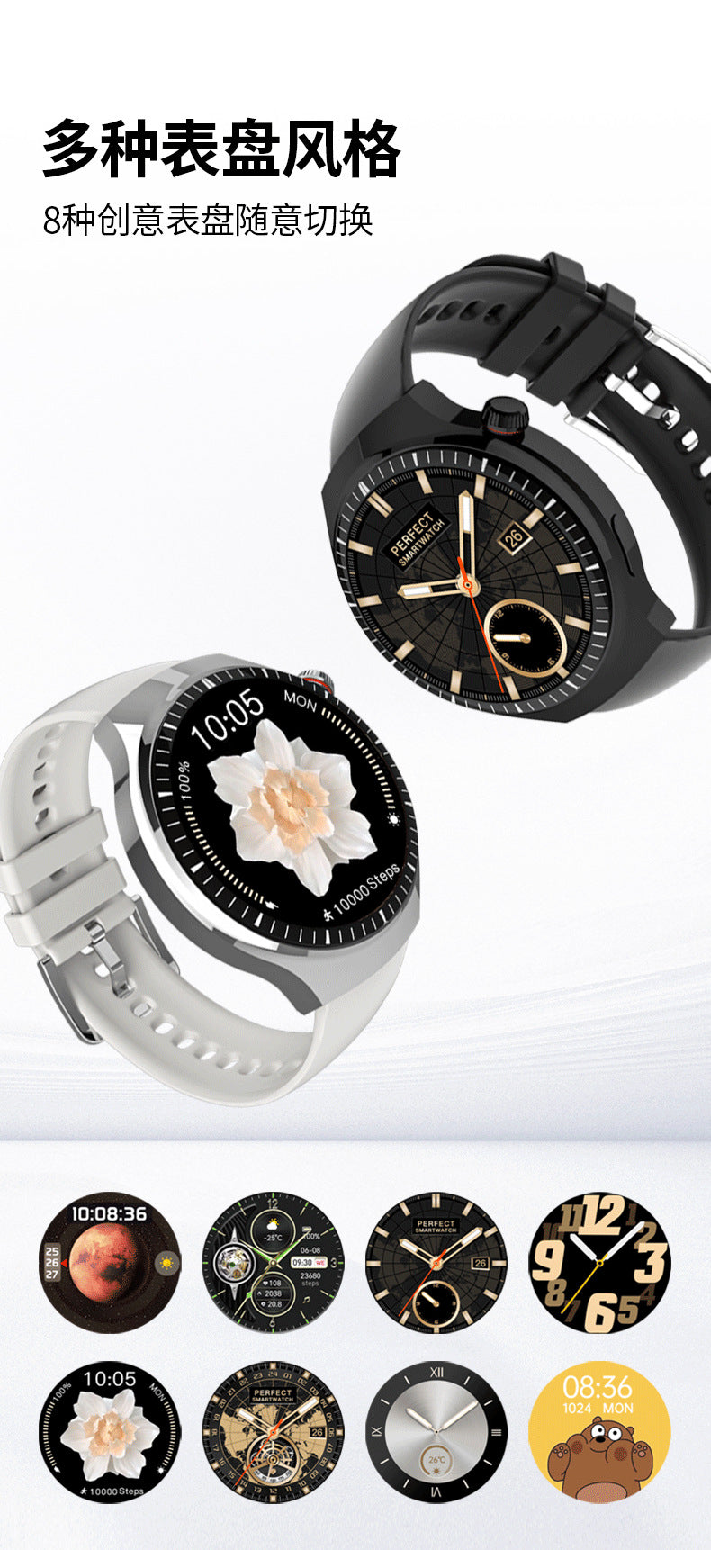 hr28Smart Watch Non-Invasive Blood Sugar Uric Acid Automatic Blood Pressure Detection Healthy Sleep Monitoring Smart Watch Wholesale