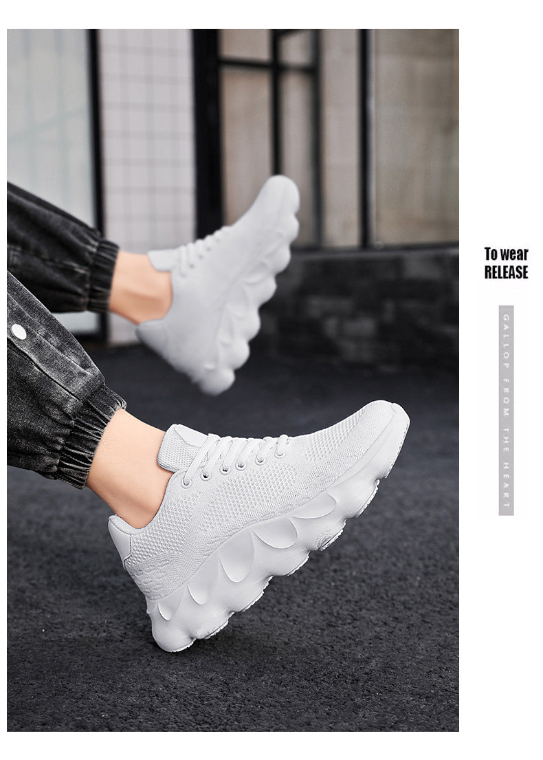 2025Autumn Large Size Men's Mesh Breathable Lightweight Height-Increasing Running Shoes Outdoor Hiking Casual Sports Shoes