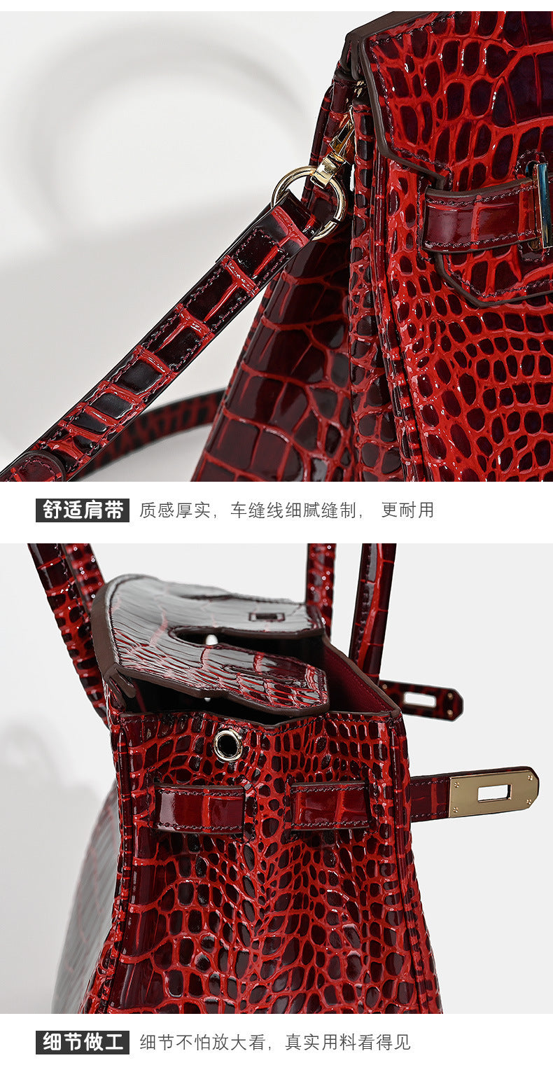 New Fashion Women's Bag Luxury High-end Classic Genuine Leather Women's Bag Single Shoulder Crossbody Bag Trendy Underarm Handbag