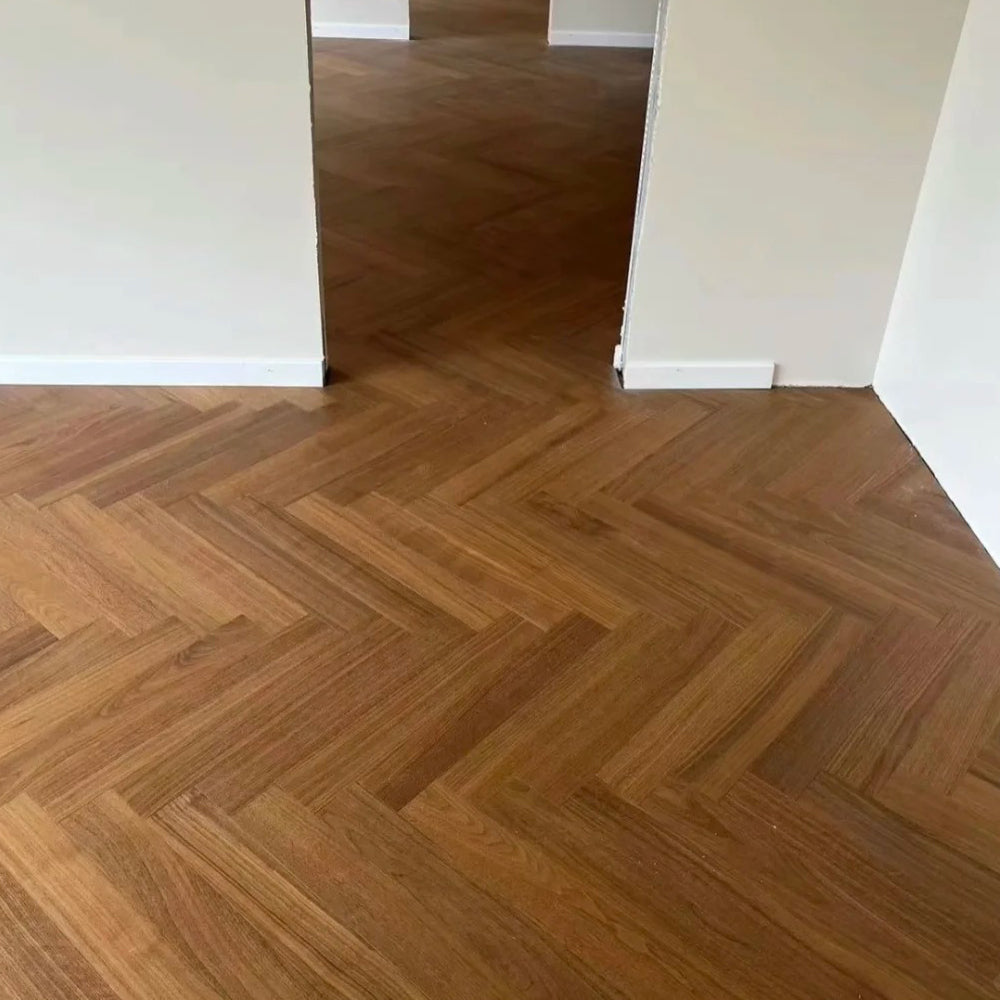 Customizable 18mm Herringbone Black Walnut Engineered Flooring | Waterproof Luxury Outdoor & Villa Modern Interior Projects