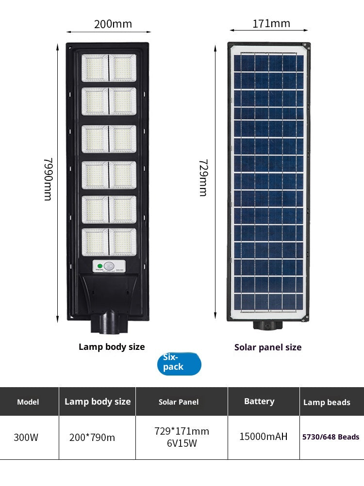 Solar Outdoor Garden & Road Lights IP65 Waterproof LED High Pole Mount with Aluminum Construction