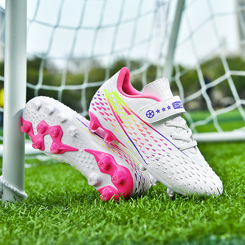 2025New Football Shoes for Men and Women, Medium and Large Children, Students, Long Spike Training Shoes, Youth Grass and Artificial Grass Field Sports