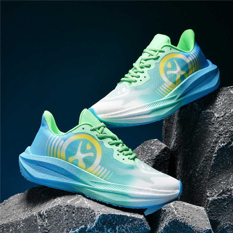 Massk New2025Carbon Plate Popcorn Bottom Running Shoes Men's Marathon Children's Sports Shoes Training Shoes