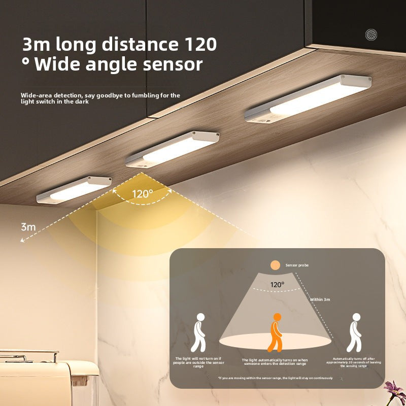 Intelligent Automatic Human Body Sensor Light Rechargeable Magnetic Long Cabinet Wardrobe Wine Cabinet Shoe Cabinet led Light Strip Tape