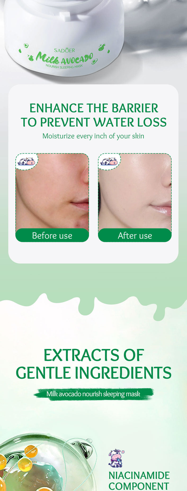 Fruit Mask120gSADOER Milk Nourishing Hydrating Moisturizing Sleeping Mask Cross-Border Wholesale