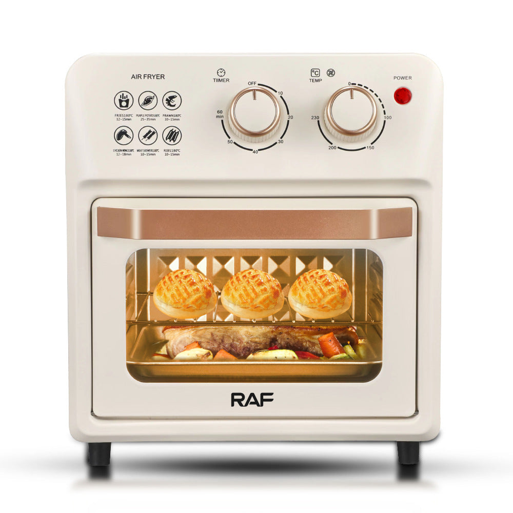 RAF Electric Oven EU Standard14L Multifunctional Household Air Fryer Fully Automatic Intelligent Oven Fryer Visual Baking