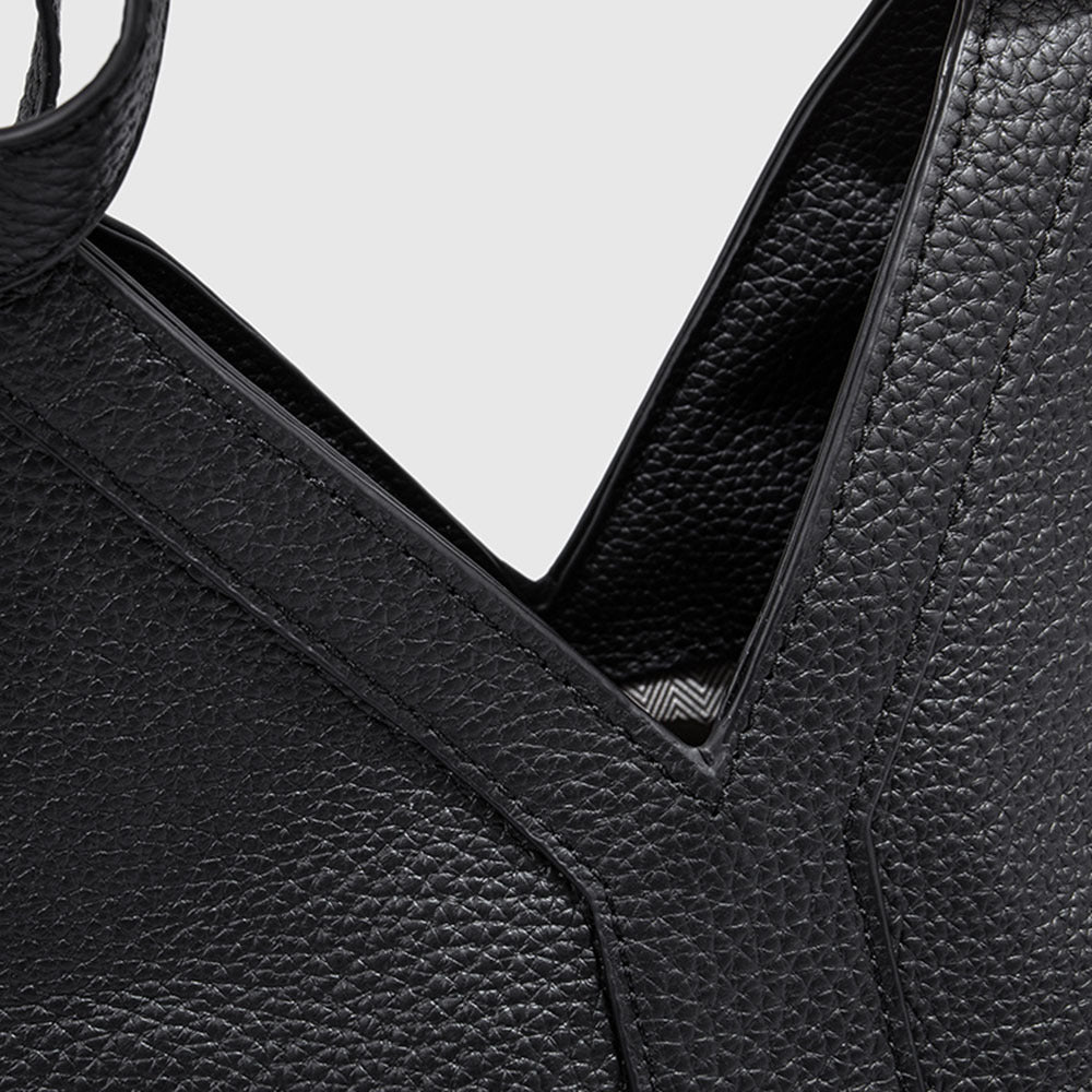 Autumn Winter New Genuine Leather Tote Bag Large Capacity Women's Bag Top Layer Cowhide Single Shoulder Commuter Underarm Bag