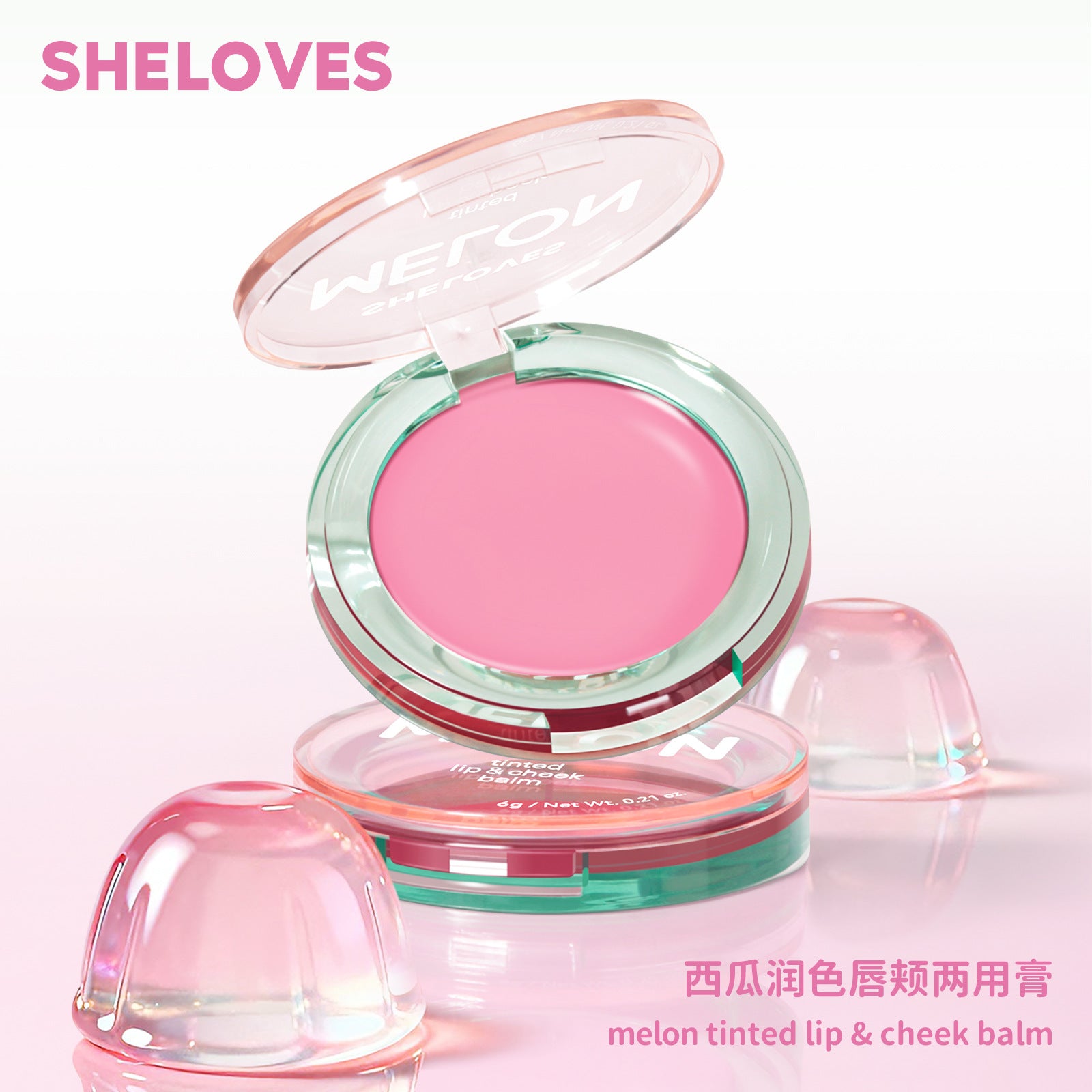 Exclusive Supply SHELOVES Temperature-sensitive Color-changing Water Gloss Blush Stick Lip and Cheek Rouge Multi-use Cream Non-liquid Blush