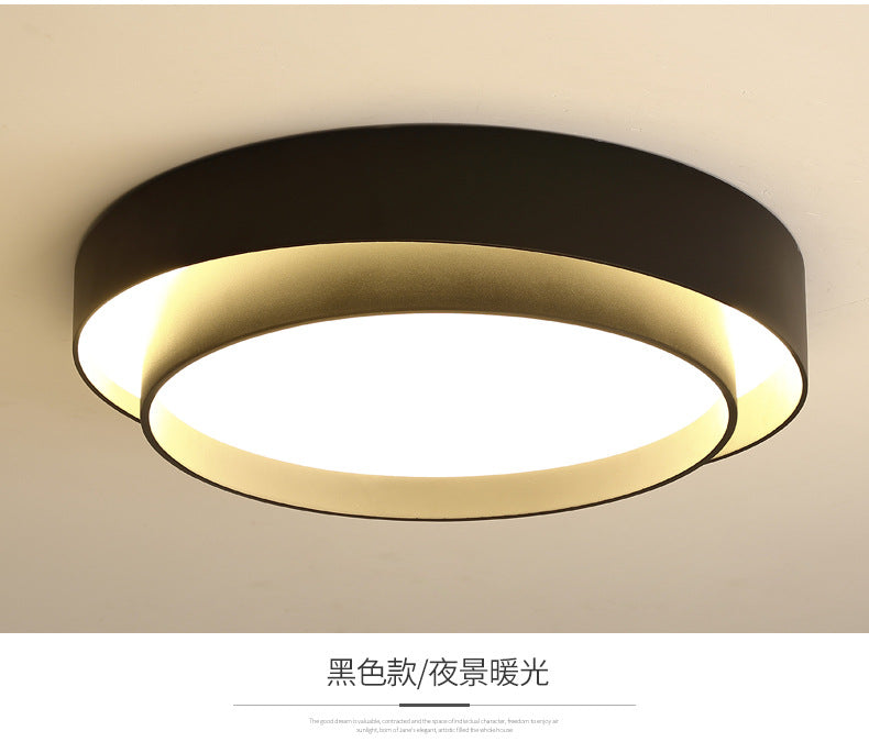 Nordic Bedroom Lamp Round Modern Simple Room Lamp Creative Living Room Lamp Home Elegant Iron Art led Ceiling Lamp