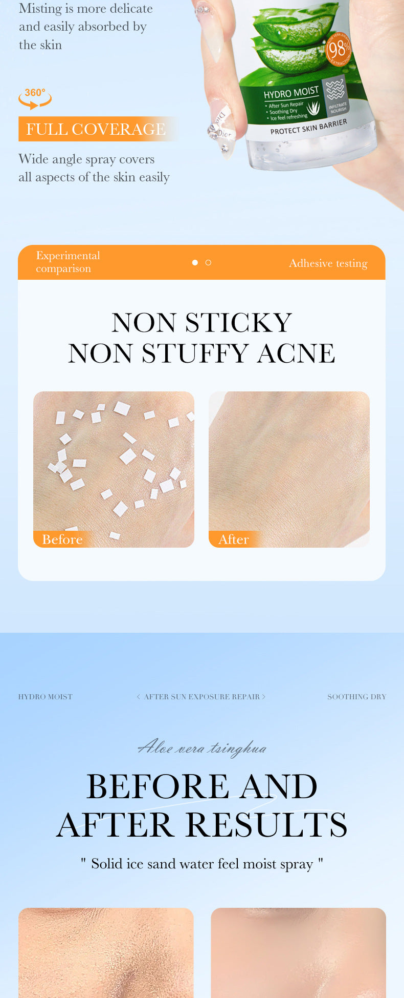 Full English Aloe Vera Skincare Set SADOER Cleansing, hydrating, moisturizing, and nourishing  foreign trade manufacturer wholesale