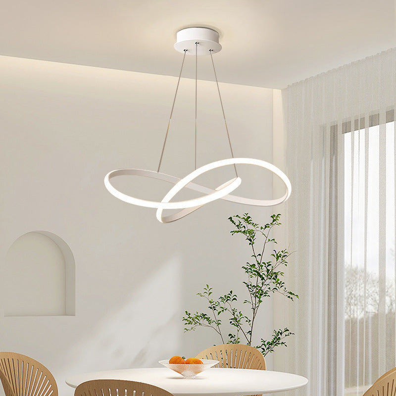 2025New led Ultra-thin Modern Minimalist Nordic Irregular Strip Dining Pendant Light Living Room Bedroom Light Full Spectrum Lighting Fixture