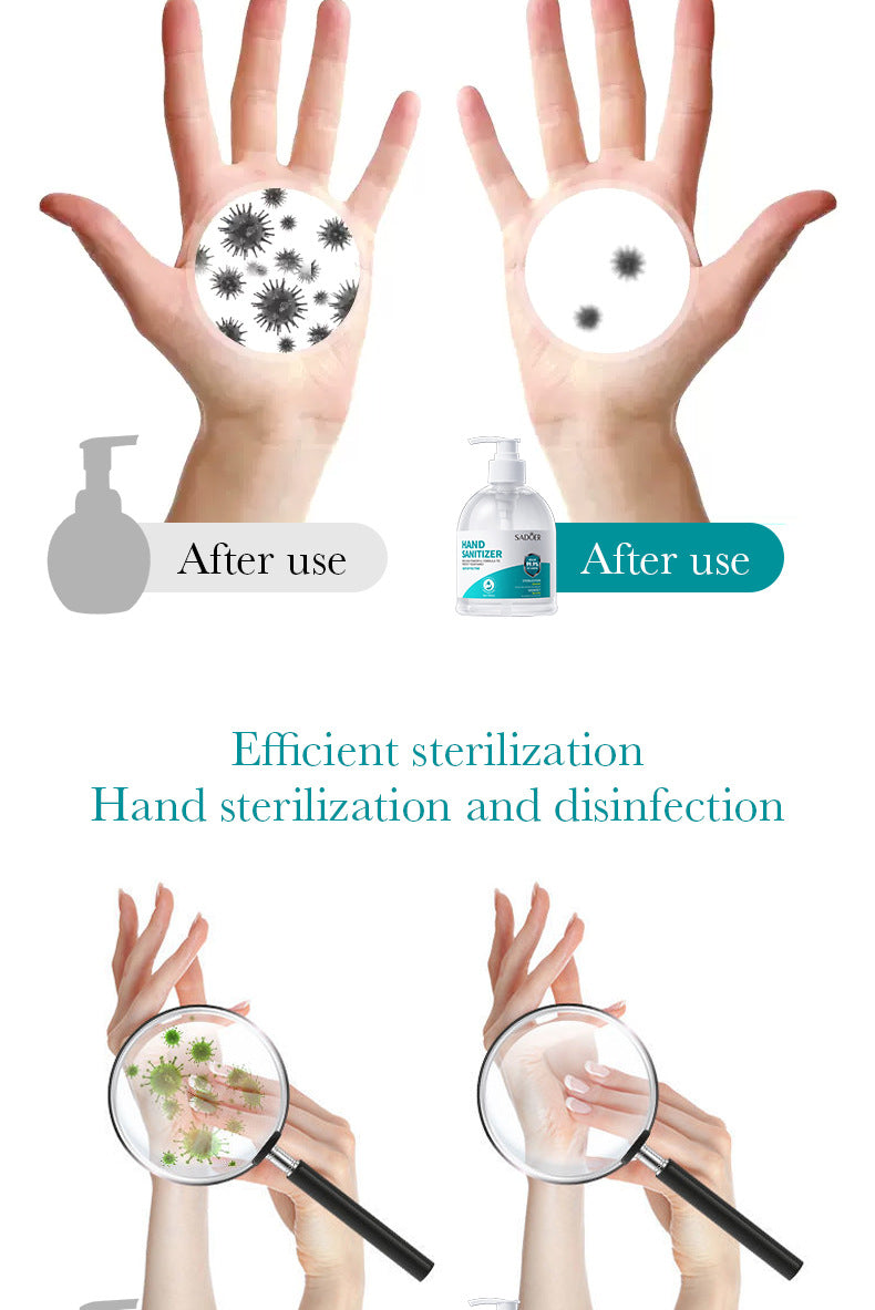 All English Hand Sanitizer500ml SADOER Foam Deep Cleansing Large Capacity  Foreign Trade Wholesale