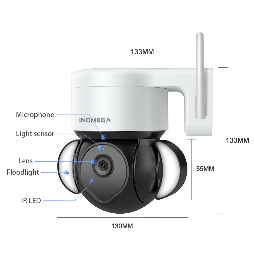Private Model TUYA Surveillance Camera 5MP High Definition Full Color Night Vision Camera Outdoor Wired POE Camera