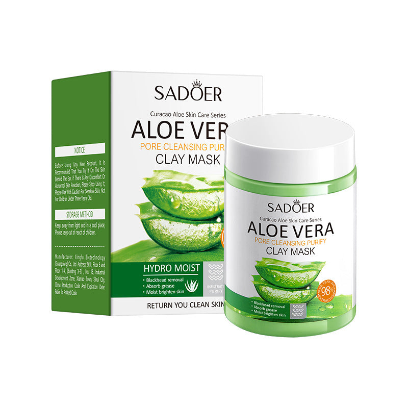 Aloe Vera Mud Mask100gSADOER Clean pores and refine skin gel mask cross-border wholesale