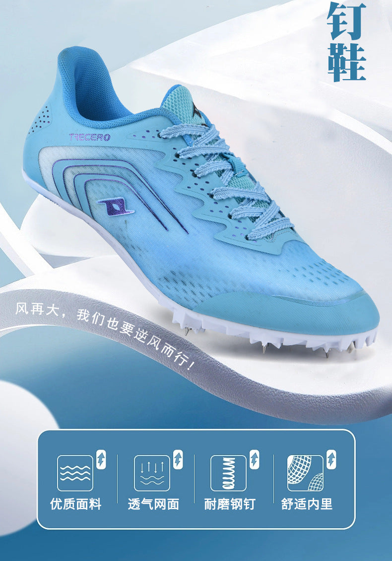 CICERO New Style Running Spikes Shoes for Teenagers Boys and Girls Students Large Spikes Professional Competition Physical Test Training Track and Field Shoes
