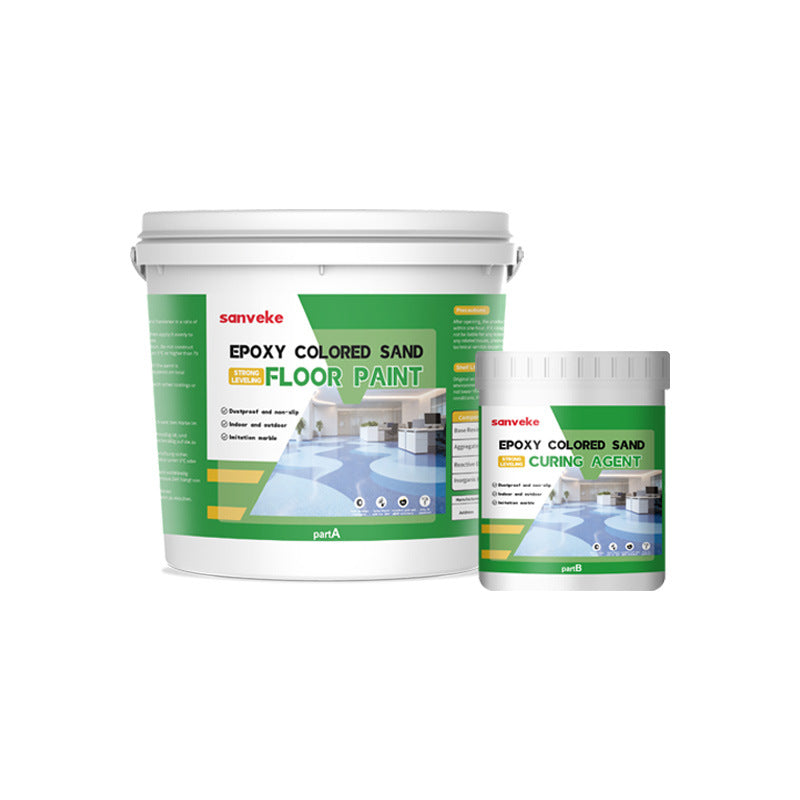 Epoxy Natural Color Sand Floor Paint Imitation Marble Self-Leveling Seamless Terrazzo Cement Tile Flooring