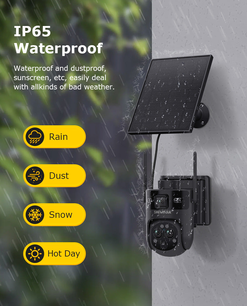 Exclusive Supply3Lens Hybrid Zoom15Double Waterproof Solar Camera6MP High Definition Wireless Multi-Zone
