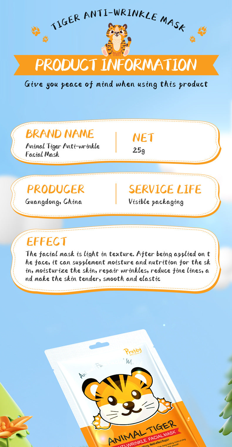 Full English Animal Pattern Mask25g SADOER Hydrating and Moisturizing Skin Care Tablets for  Wholesale