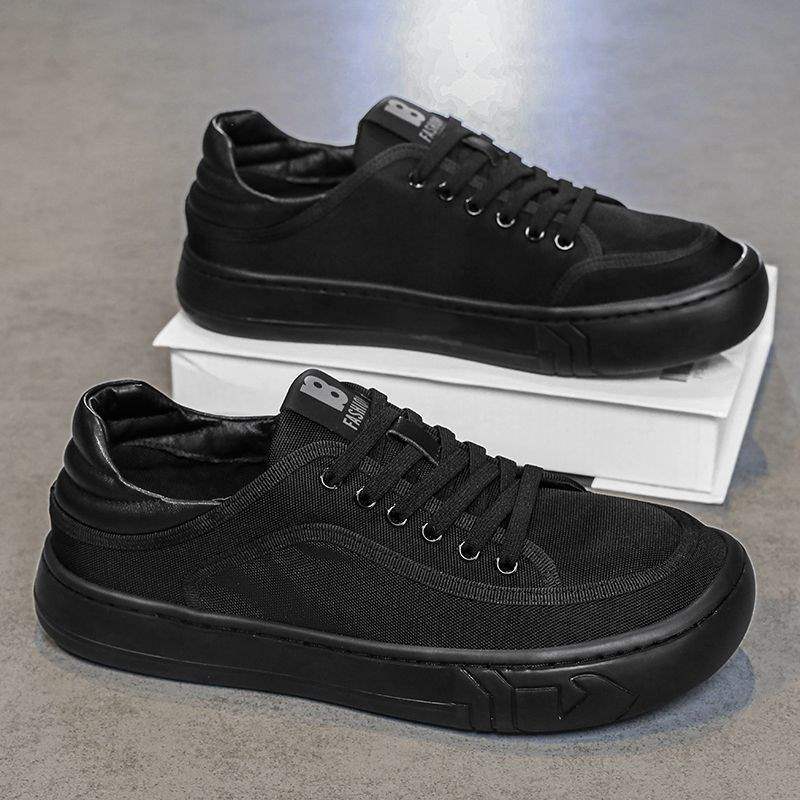 Men's Shoes2025Summer New Breathable Mesh Fashion Versatile Mesh Shoes Thick Sole Men's Trendy Casual Black Sneakers