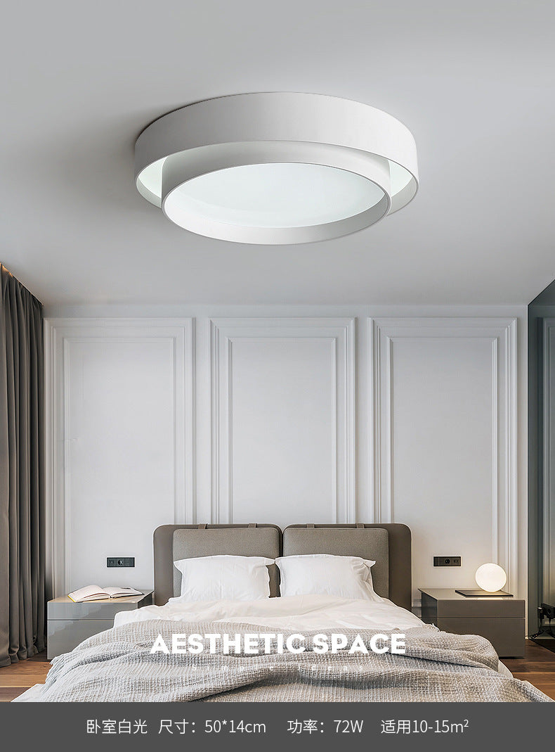 Nordic Bedroom Lamp Round Modern Simple Room Lamp Creative Living Room Lamp Home Elegant Iron Art led Ceiling Lamp